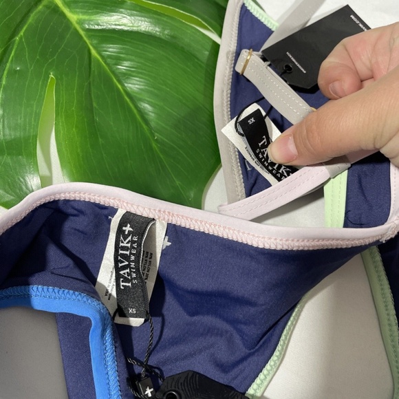 NWT 2PC Tavik [ XS‎ ] Colorblock Jett Bikini Top + Jayden Bikini Bottom in Blue - Picture 10 of 12